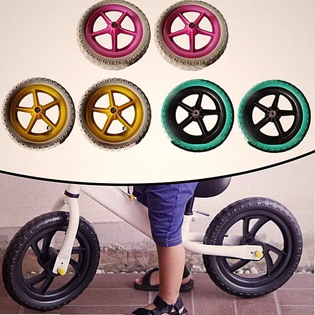 1 Pair Balance Bike Replacement Wheels Cycling Nonslip Repair Non Inflatable