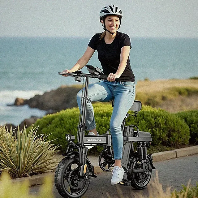 14'' Adults Electric Bike Foldable E-bike 500W Hub Motor 27 MPH Commute Bicycle