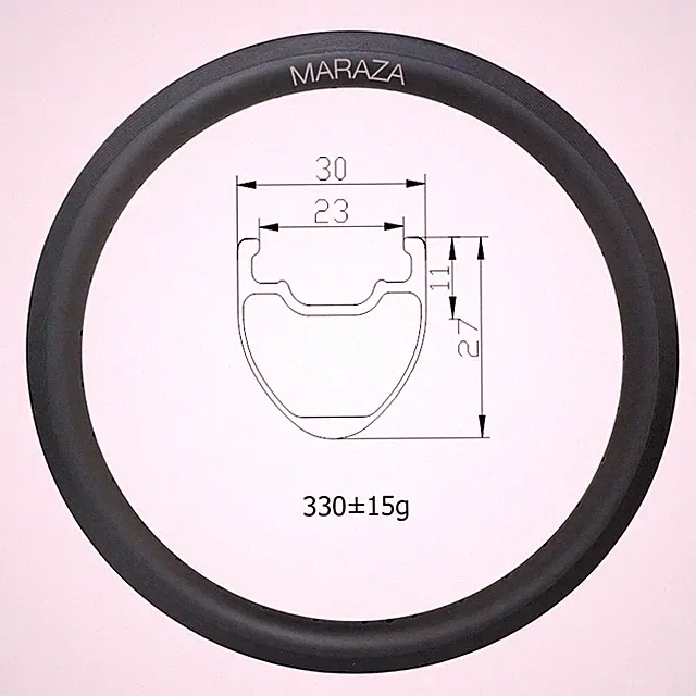 20 Inch 406 27*30mm BMX Bicycle Carbon Rim Disc Brake Clincher Matte/glossy Ring