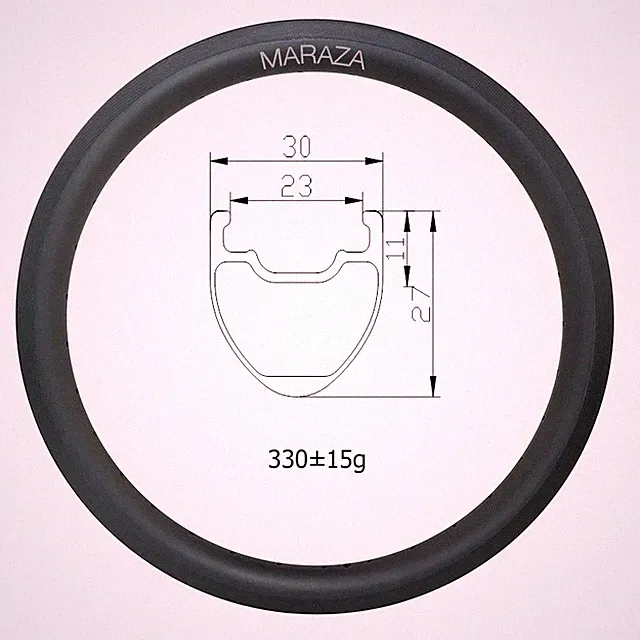 20 Inch 406 27*30mm BMX Bicycle Carbon Rim Disc Brake Clincher Ring Matte/glossy