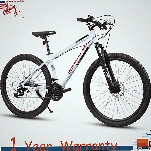 27 Inch Mountain Bike W/ Aluminum Frame&Disc Brakes 21 Speed MTB for Teens Adult