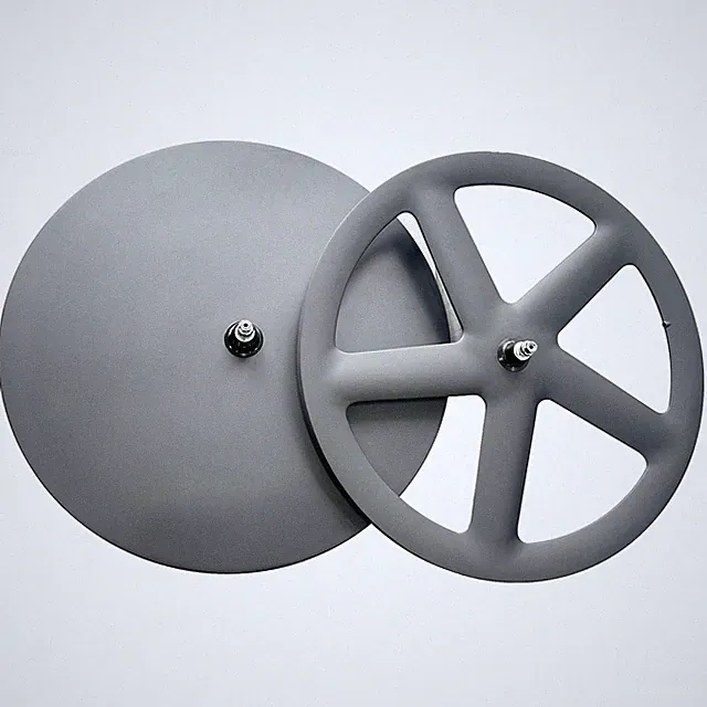 700c Fixed Gear Carbon Wheels Front 5 Spokes Rear Disc Road Bicycle Wheelset