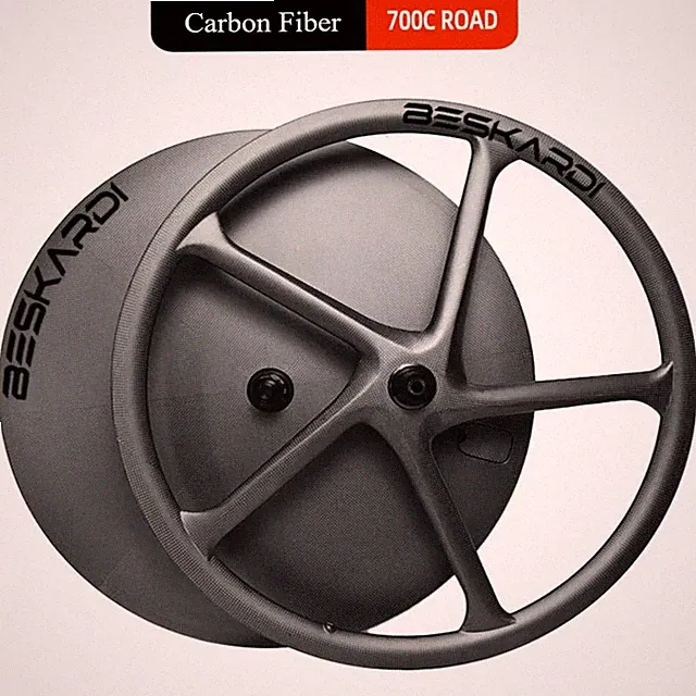 700C Road Bicycle Carbon Wheel 5 Spoke Wheel Full Disc Wheel Width 27mm Tubeless