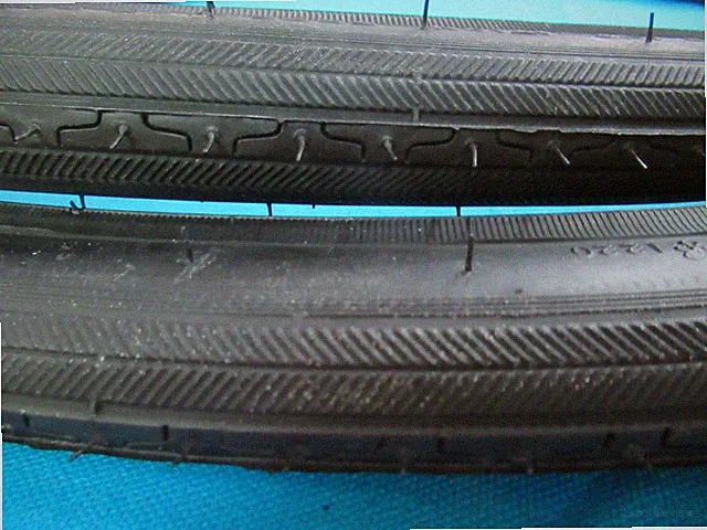 Bicycle Tire 27" x 1-1/4" (32-630) Black / Black Wall Set - New