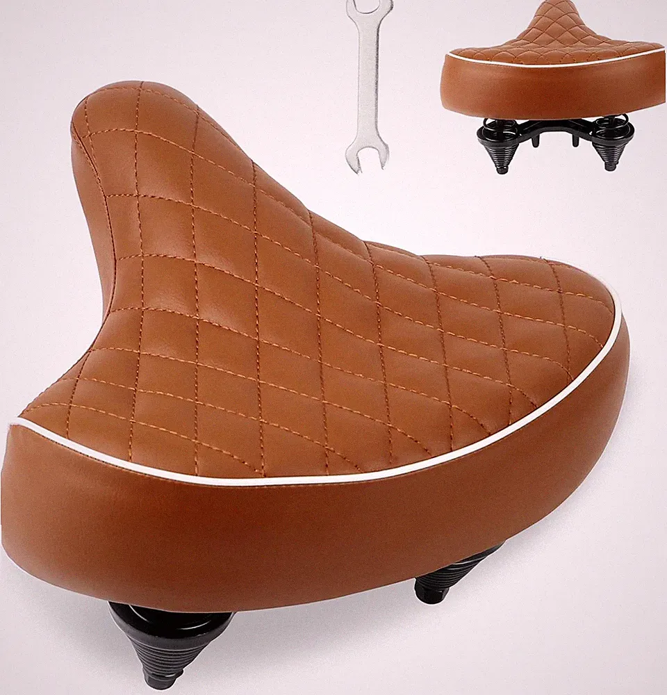Bike Seat Wide Bicycle Seats for Men Women, Comfortable Soft Oversized E Bike Sa