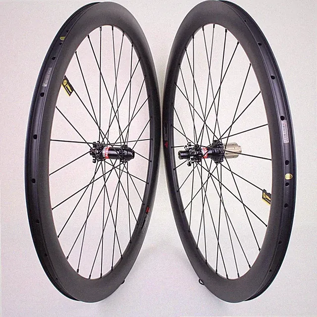 Carbon Gravel Cycling Wheelset Disc Brake Tubeless 27mm Wide UD Matte 28Holes