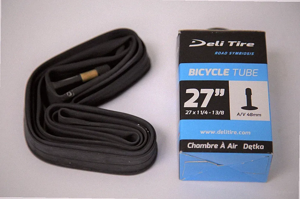 Deli 27" x 1 1/4" - 1 3/8" Road Bicycle Inner Tube 48mm Schrader Valve