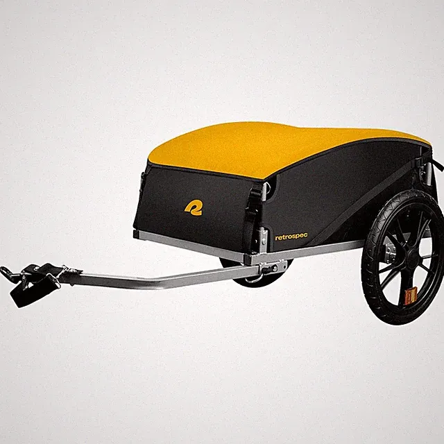 Foldable Bike Cargo Trailer 80lb Capacity with Safety Flag