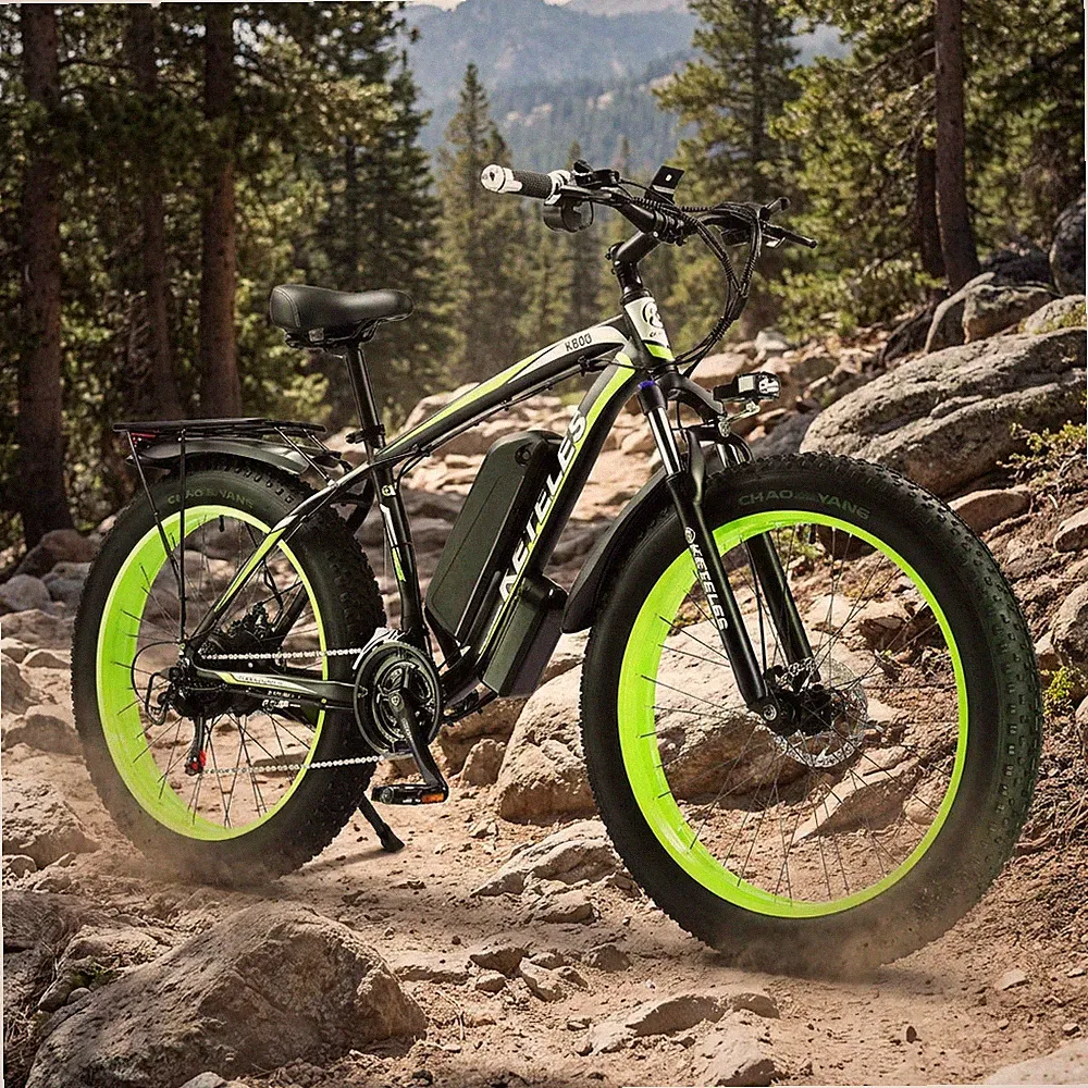KETELES 26" Fat Tire 27MPH Electric Bike 21 Speed 1000W Motor 48V/15Ah for adult
