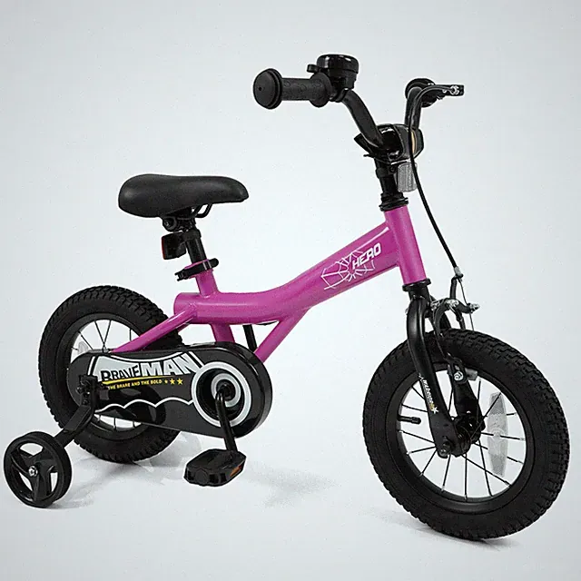 Kids Bike, 12 Inch Bicycle for Children w/Removable Training Wheels, Dual Brakes