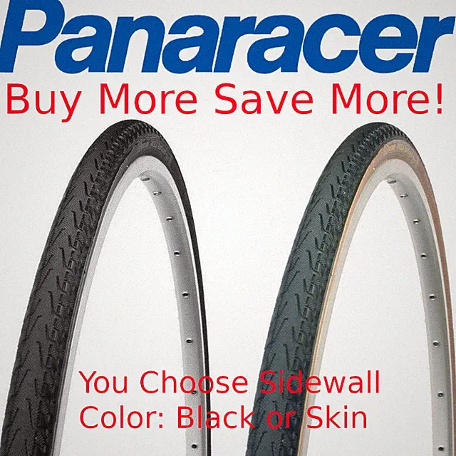 Panaracer Pasela 27" x 1-1/4 or 1-1/8" Classic Light Bike Tire Black or Skinwall