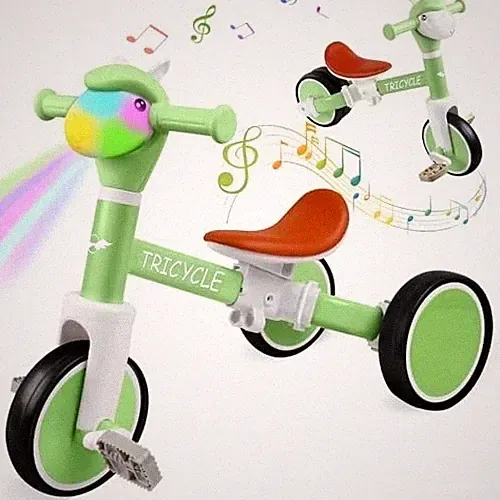 Tricycle for Toddlers 1-5 Year Olds, Toddler Balance Bike for Boys Girls Green