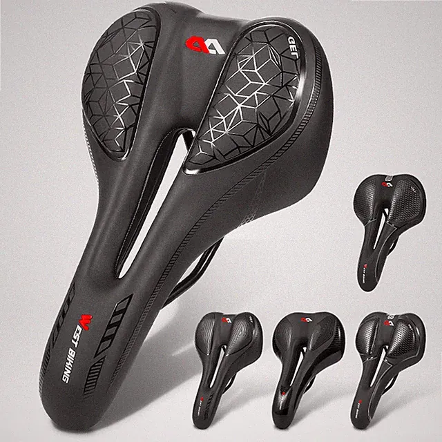 WEST BIKING Soft Comfortable Bicycle Saddle Bike Cycling Cushion Seat Saddle
